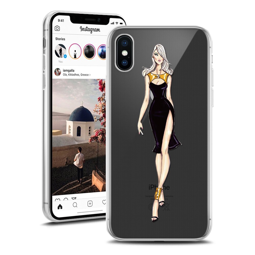 Husa Transparenta din Silicon pentru Apple iPhone X colectia Primavara, Funky Girl 2