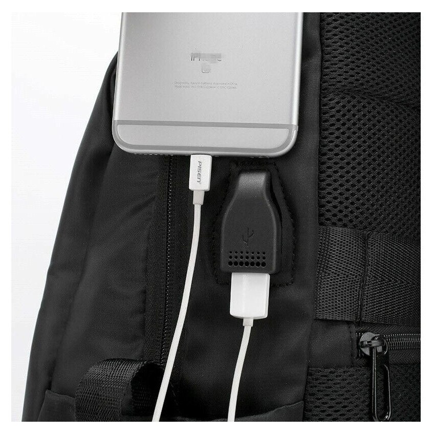 Rucsac unisex, rezistent la apa, USB, 45x30x14cm, negru, capacitate mare, usor