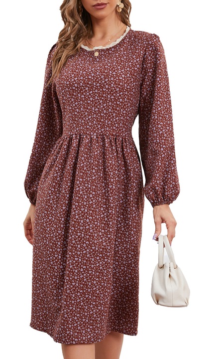 Rochie midi multicolor floral casual