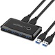 KVM kapcsoló USB 3.0 2 port 4 eszköz