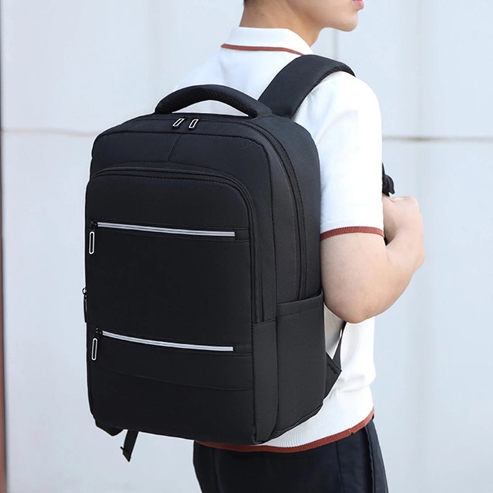 Rucsac laptop YANYXR negru 43.5x32x16cm capacitate mare impermeabil