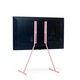 Univerzális TV állvány, Pedestal típus, Viva, 32"-70" (81-177 cm) képátlóhoz, maximális terhelhetőség 50 kg, csúszásmentes lábak, könnyen összeszerelhető, szatén rozsdamentes acél, skandináv design, rózsaszín