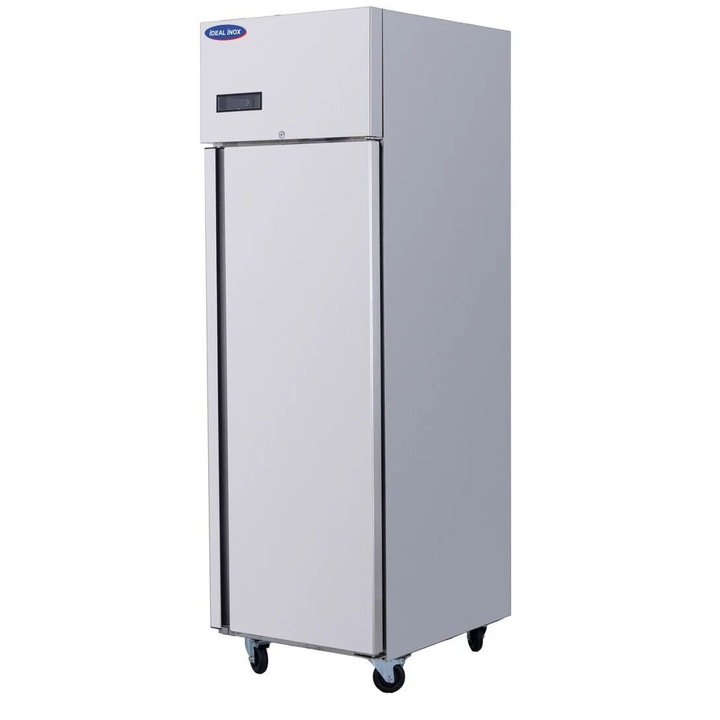 Frigider profesional inox cu 1 usa reversibila si 22 ghidaje Ideal Inox 552 l