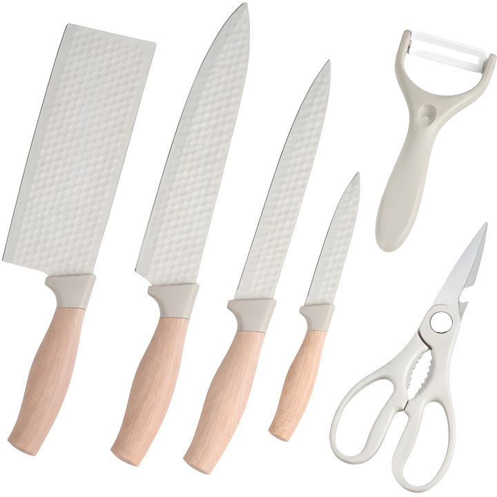 Set de cutite de bucatarie KN - 40948 - Bej
