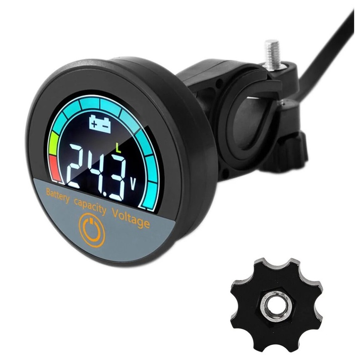 Monitor de baterie 12V-84V cu indicator etans pentru masini, vehicule recreative si motociclete