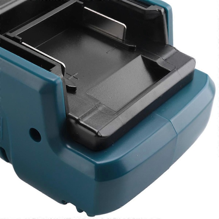 Зарядно устройство за 18V батерии, съвместимо с Makita BL1890B BL1860B BL1850B BL1840 BL1830, компактно, изход 18–21V 2A, вход 100–240V, тюркоаз
