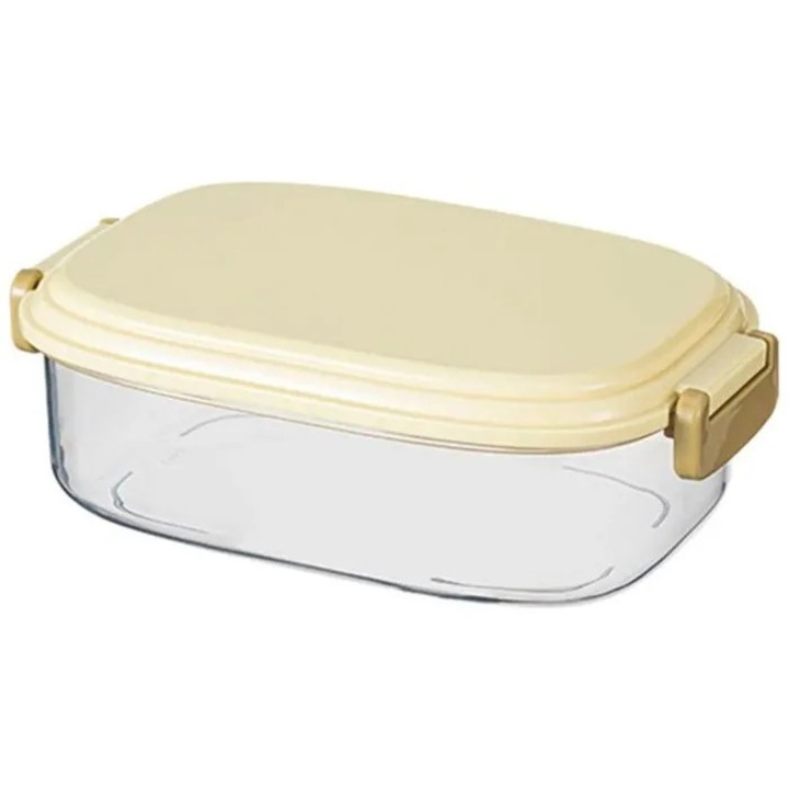 Recipient sticla borosilicata cu capac etans, capacitate mare, transparent, 5L