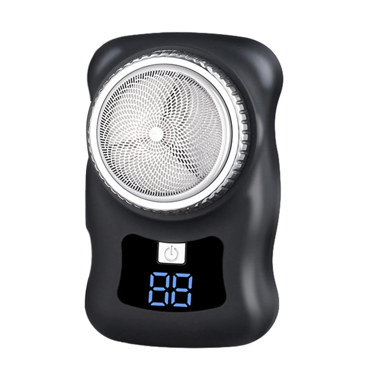 YANYXR mini hordozható elektromos borotva, fekete, 7.7x4.8cm, USB újratölthető