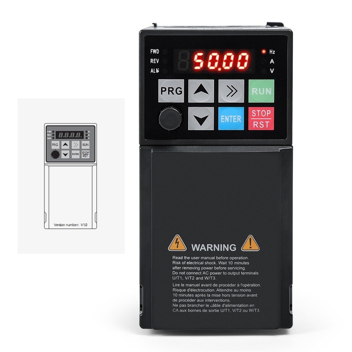 Convertor de frecventa DEWIN 2, 2 kW, intrare trifazata, convertor de frecventa trifazat cu iesire, controler de viteza al motorului VFD 380V