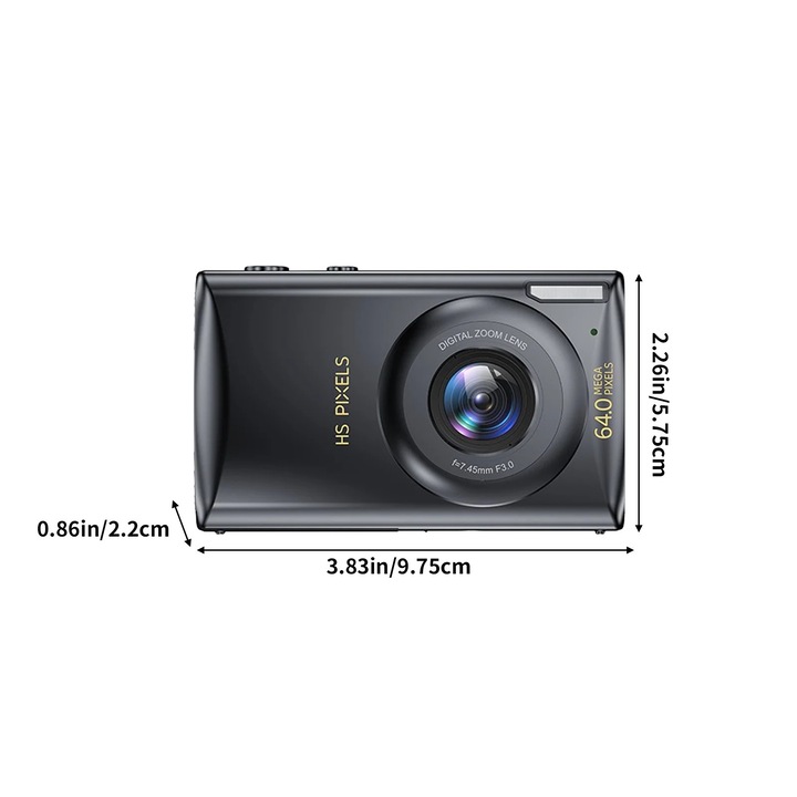 YANYXR 1080p 18x zoom 2.8inch fekete kompakt multifunkcionális digitális fényképezőgép