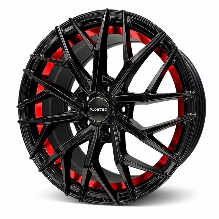 Janta aliaj Flowtec VENTI black red glossy 7.5x17 5x114.3 et40