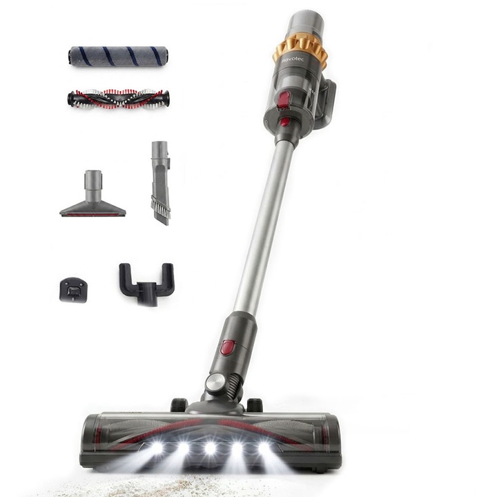 Aspirator vertical Rovotec ULTRA, 550W, 29.6V, 0.5l, autonomie 50 min, 2 perii, 3 moduri, suport perete