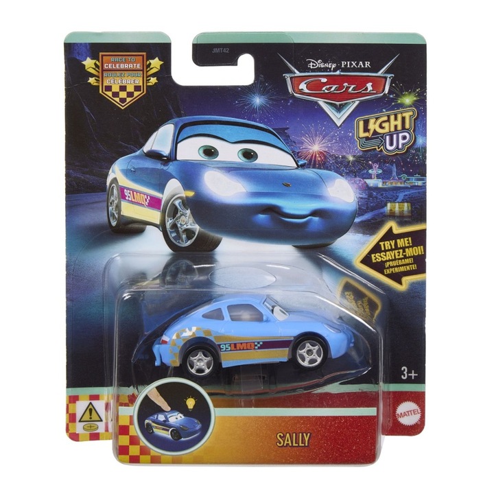 Mattel Cars kisautó, 1:55 méretarány, világító, Sally karakter