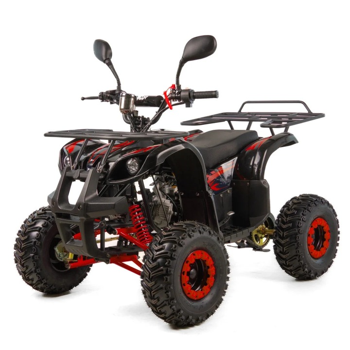 Atv copii XTR 006 Phyton, roti 7 inch, 110cc, 4 timpi, 1+1, pornire electrica, culoare negru/rosu