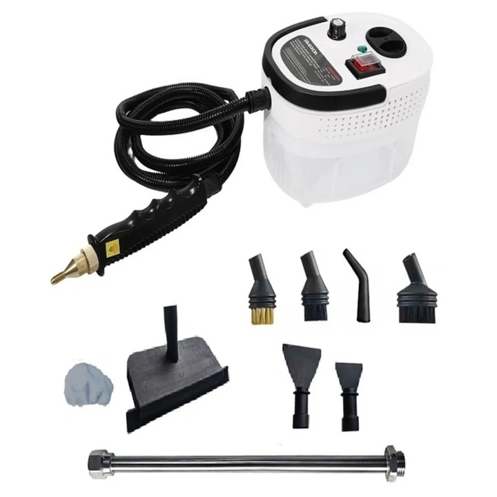 Curatator cu Abur DOMOTEC MS-5354, 3200W, Multifunctional, Accesorii Multiple, Curatare Profunda, Alb