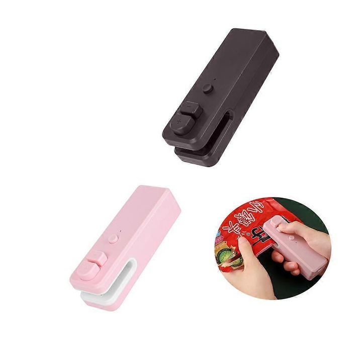 Set 2 aparate de sigilat portabile, reincarcabile, mini, USB, plastic