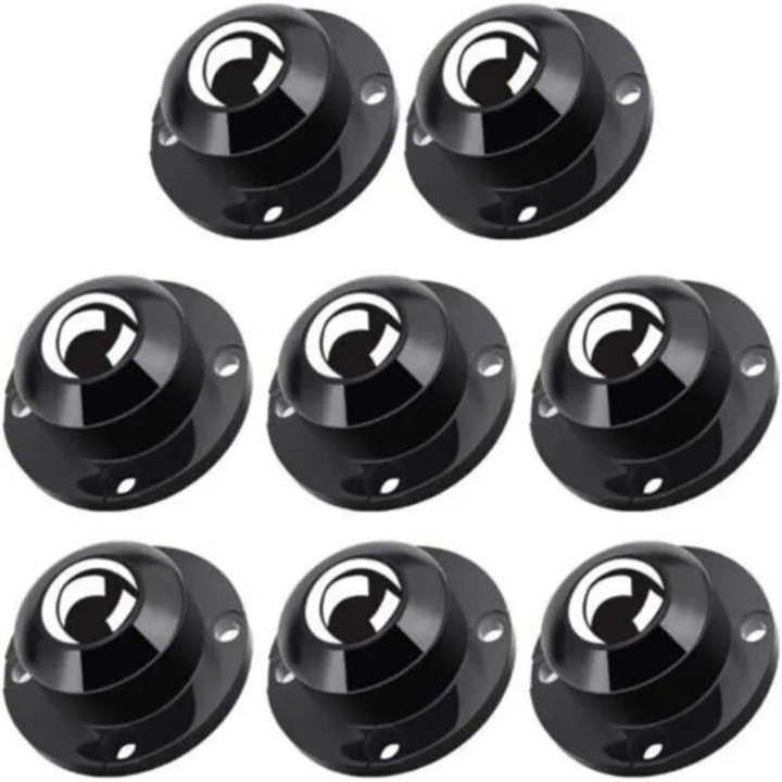 Rulmenti pivot 2,5 cm, set 8 piese, negru, 12,7 kg