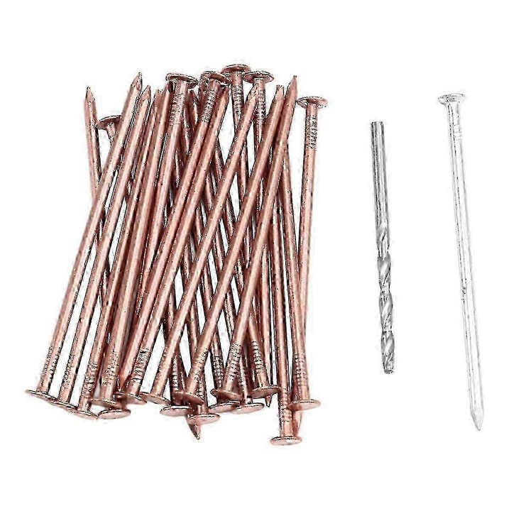 Csonkeltávolító ékek, 25 darabos készlet (23 réz, 1 rozsdamentes acél, 1 kobalt fúró), 3,5 hüvelyk x 3,5 mm, réz/ezüst, FU-K027620260821-5631