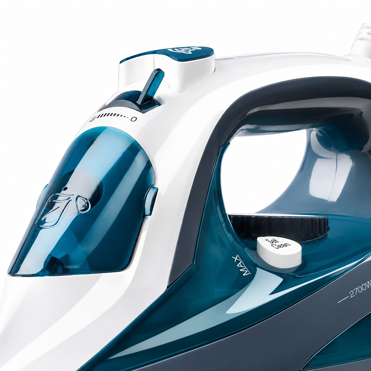 Fier de calcat cu abur HAEGER VAPOUR PRO, Talpa ceramica, 2700W, Jet abur pana la 75g/min, Sistem anti-calcar si auto-curatare, Abur vertical, Albastru