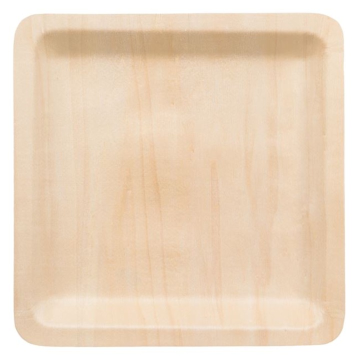 Set Farfurii din Lemn 23x23cm - 6buc Saiconcept