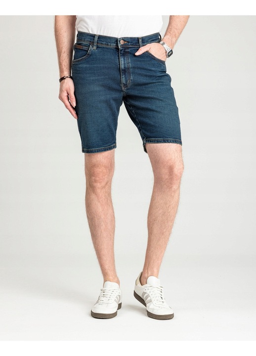 Férfi rövidnadrág, Wrangler, Texas Shorts, Regular Fit szabás, Egyenes stílus, Közepes derékmagasság, Cipzáras záródás, Kék, Kék