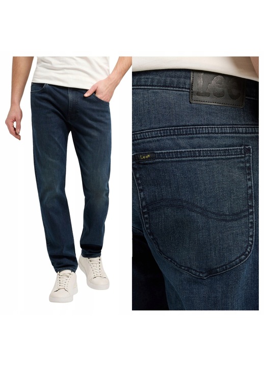 Farmernadrág, Lee, Rider, Slim Fit Szabás, Magas Derék Stílus, Kék, Kék