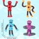 Átalakítható játékok tapadókoronggal K0438-cj260819-2323, robot figurák mozgatható részekkel, vegyes színek, 8 db-os készlet.
