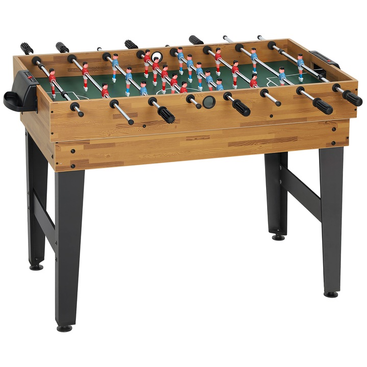 SPORTNOW Masa de Jocuri 13 in 1 cu Fotbal de Masa, Ping Pong, Air Hockey, Biliard, Sah si Altele, Culoare Nuc