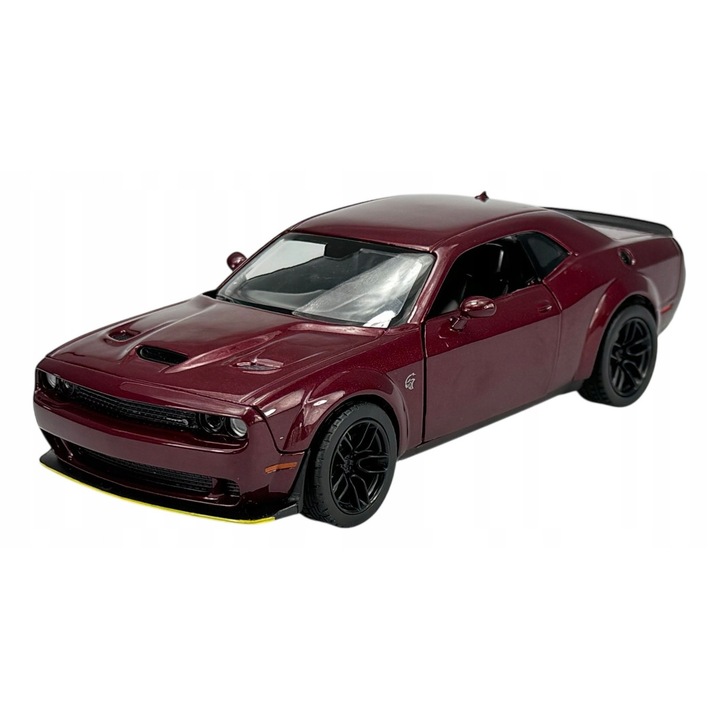 Motormax Dodge Challenger SRT Hellcat Widebody bordó autómodell 20x10cm 1:24