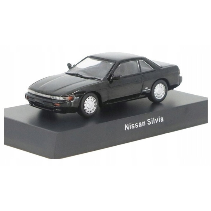 Kyosho Nissan Silvia S13 1988 fekete 1:64 modellautómodell