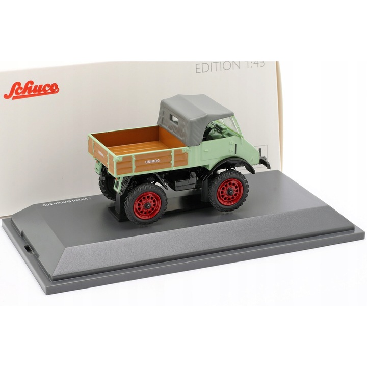 Modell fém Mercedes-Benz Unimog 401 Schuco zöld 1:43