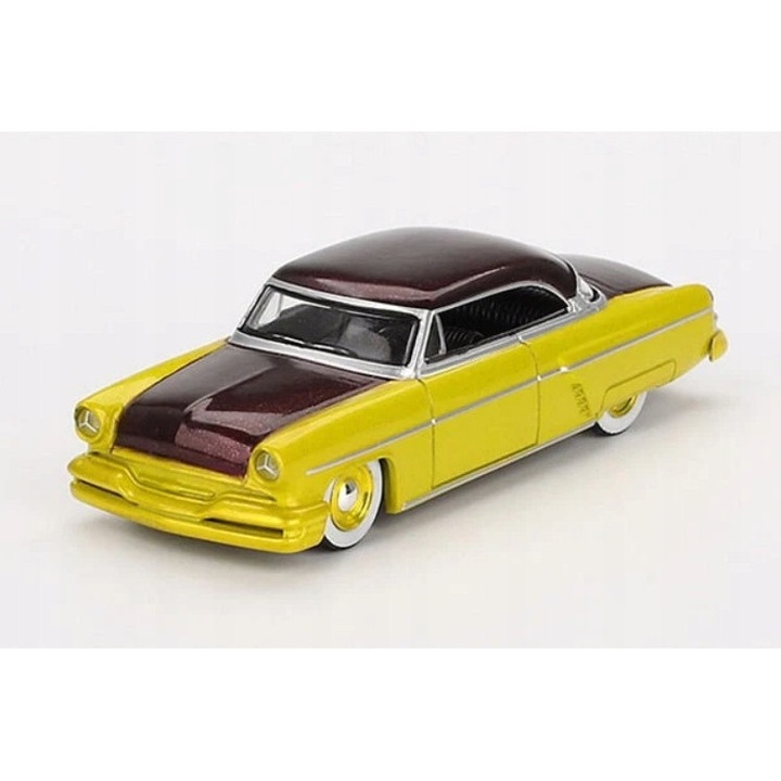 Modellautó Mini GT Lincoln Capri Hot Rod 1954 lime zöld 7cm 1:64