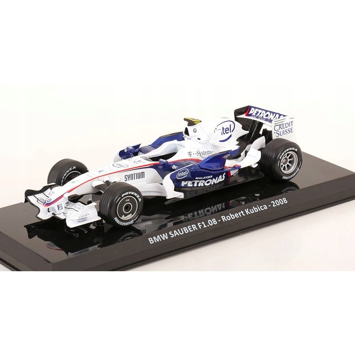 Model fém Altaya BMW Sauber F1.08 Robert Kubica 2008 1:24, fekete, 20x8x5cm
