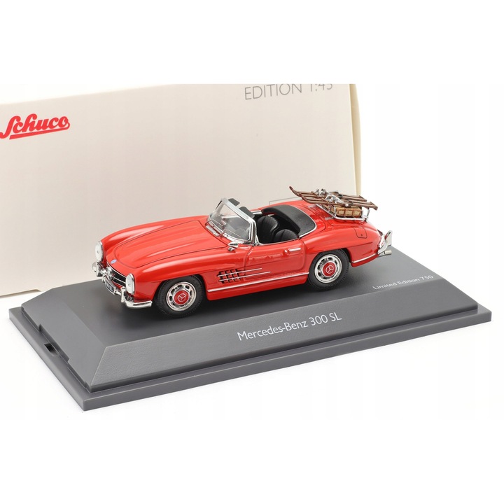 Mercedes-Benz 300SL 1955 Schuco fém modell, piros 1:43