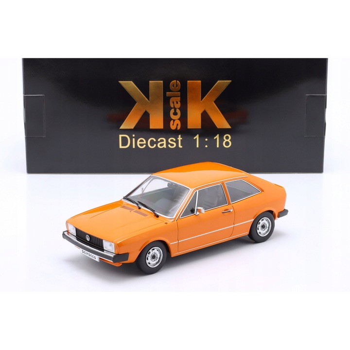 Modell fém Volkswagen Scirocco L MkI 1975 KK Scale narancssárga 1:18