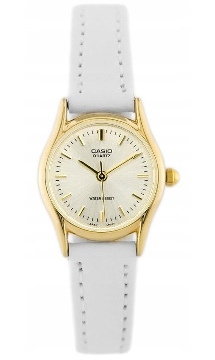 Casio, ceas dama carcasa otel inoxidabil, curea din piele, quartz, geam mineral, WR30, LTP-1094Q 7A, Multicolor