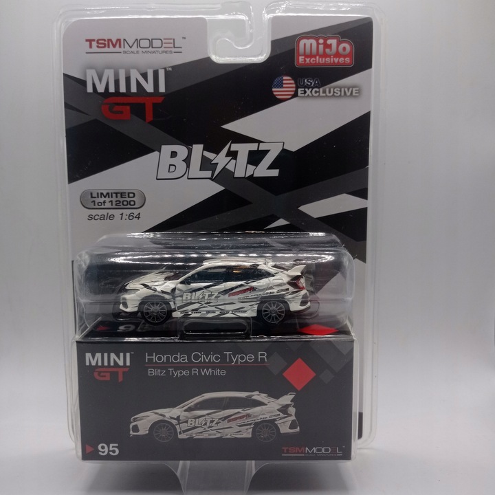 Modell fém Mini GT Honda Civic Type R 2023 piros 1:64