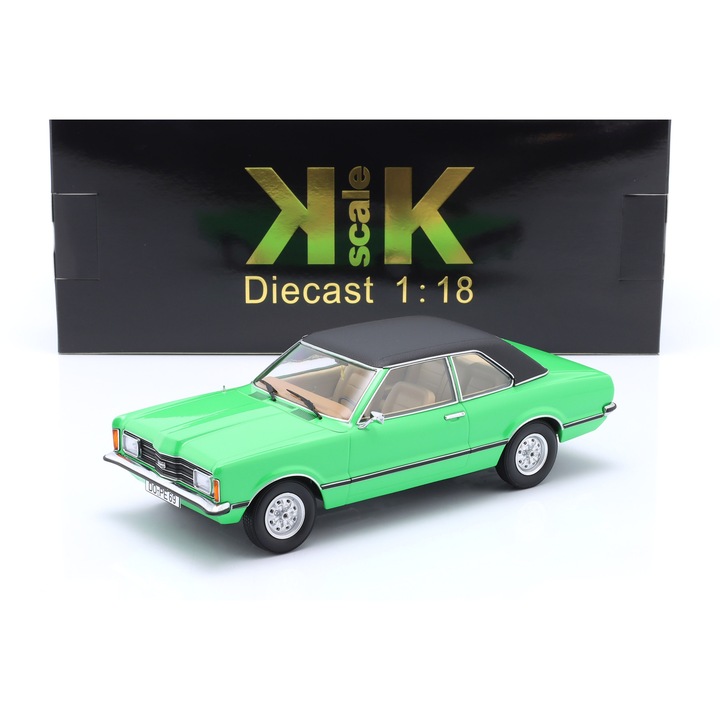 Modell fém Ford Taunus L 1971 világoszöld vinyl tetővel 1:18 KK Scale