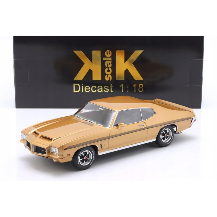 Modell fém KK Scale Pontiac LeMans GTO 1972 világosbarna 1:18