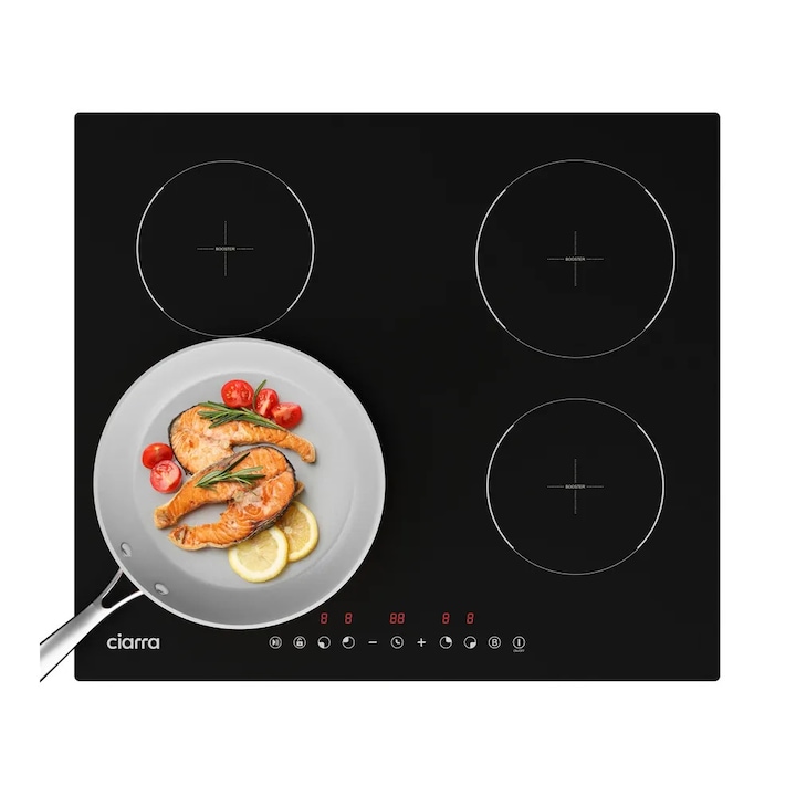 Plita cu inductie TOKIT TK-INDUCTION COOKER-M2, 2000 W, 9 nivele de temperatura, 26 cm, cu temporizator