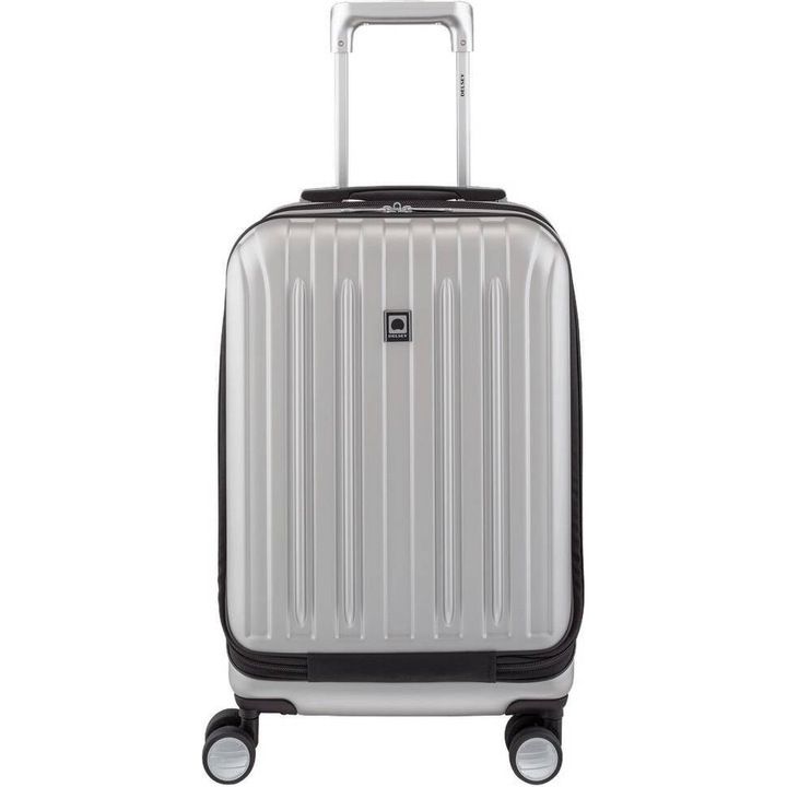 Куфар Delsey Titanium 55x36x25cm сребрист разтегателен 3.6kg поликарбонат TSA