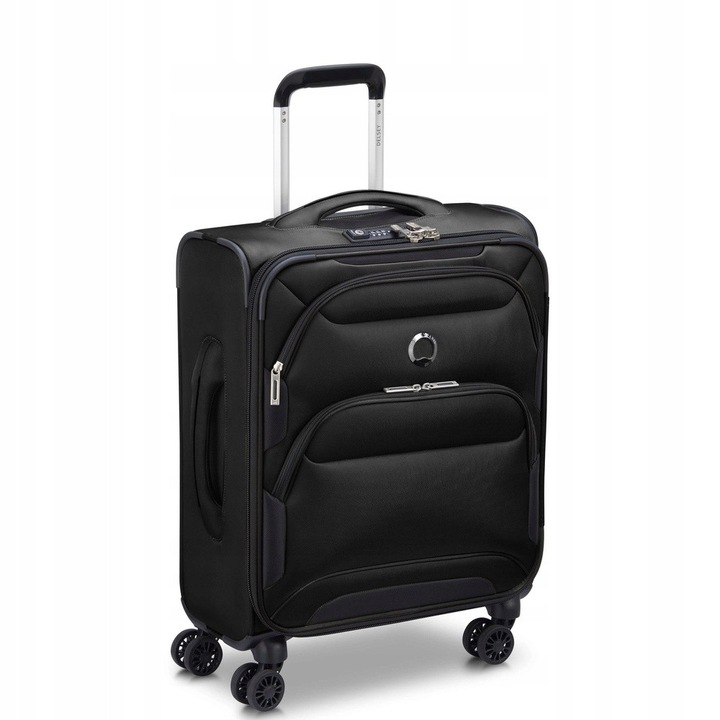 Куфар Delsey Sky Max 2.0 черен 55x40x20см със система за сигурност TSA