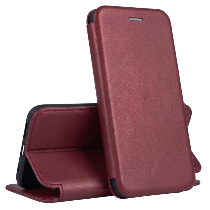 Könyv típusú védőtok Honor Magic8 Lite 5G / Magic 8 Lite készülékhez, Prémium Könyv Pénztárca, Mágneses Záródás, Kártyatartó és Állvány, 360 Fokos Teljes Védelem, ProBook, Bordó