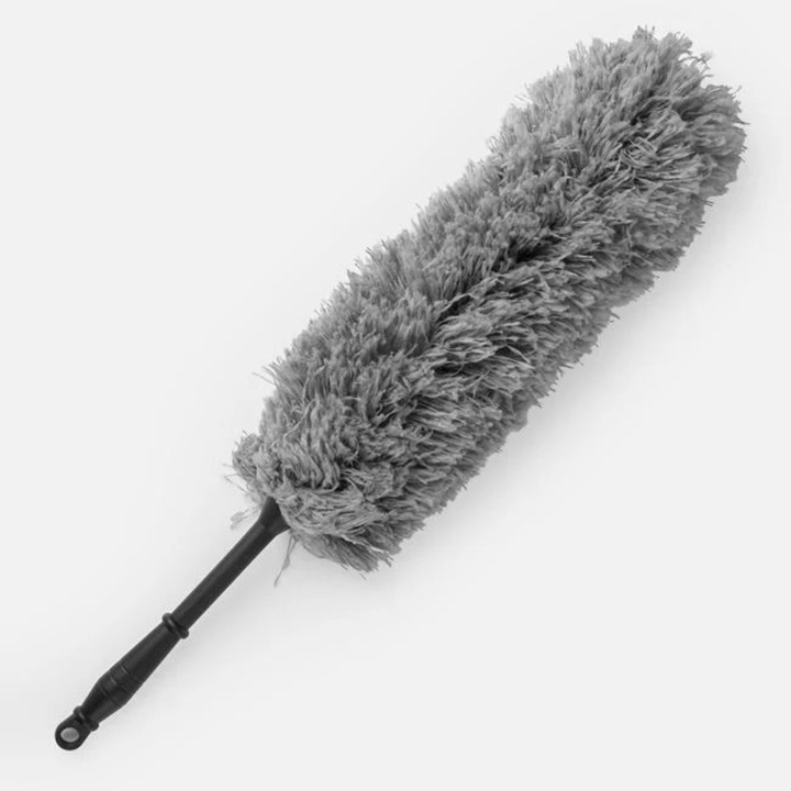 Pamatuf gri cu maner lung si inel pentru agatare 55cm