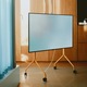 TV állvány kerekekkel, univerzális Pedestal, Moon Rollin' Regular, 40"-60" (101-152 cm) képátlóhoz, maximális teherbírás 50 kg, forgatható és csúszásmentes kerekek, könnyen összeszerelhető, szatén rozsdamentes acél, skandináv design, narancssárga