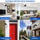 Videó megfigyelő rendszer 4 kamerával, 1080P HD, DVR, éjjellátó infravörös LED-del, IP65 vízállóság, kültéri/beltéri, szerelési tartozékokkal, fekete/fehér