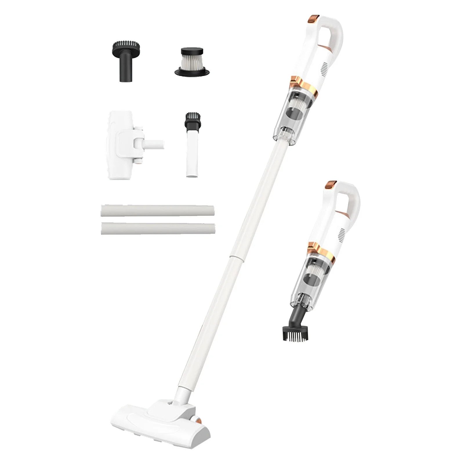 Aspirator portabil YANYXR 45W 4500pa alb 1.5h incarcare 15min functionare 3 perii