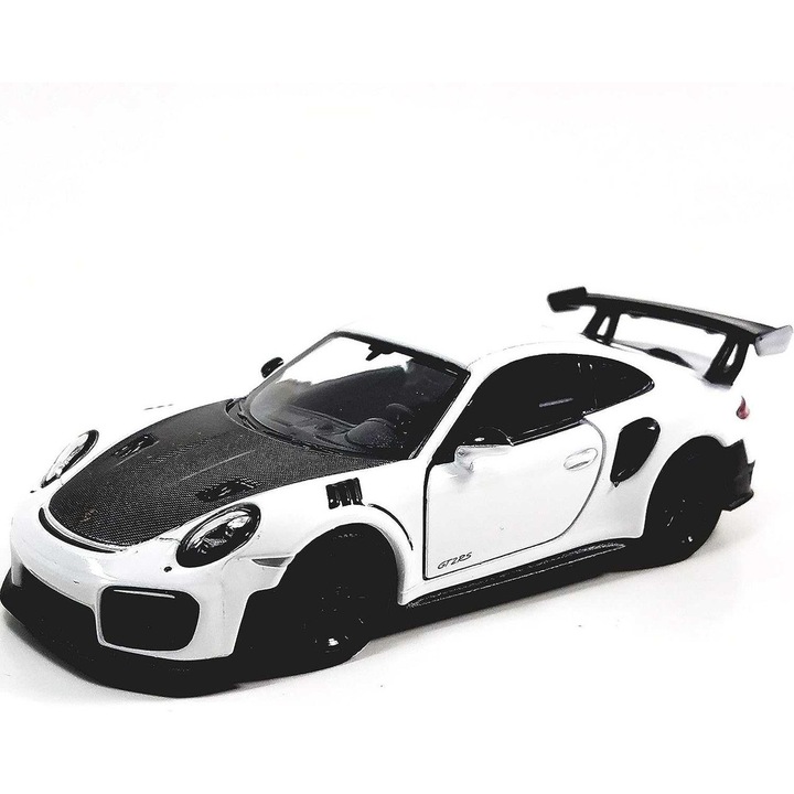 Kinsmart Porsche 911 GT2 RS 2010 Eggshell White Hard Top 1/36 modellautó