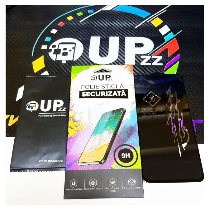 Folie Sticla Securizata Upzz® Rinbo Compatibila Cu Samsung Galaxy A27 5G, AntiStatic, Full Cover, Full Glue