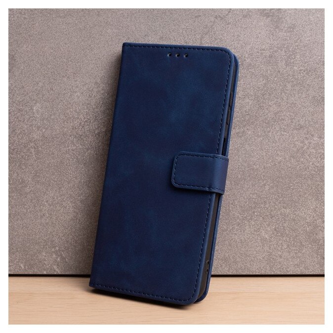 Husa Tip Carte Upzz® Smart Velvet, Compatibila Cu Samsung Galaxy A27 5G, Piele Ecologica Soft, Inchidere Magnet, Navy Blue